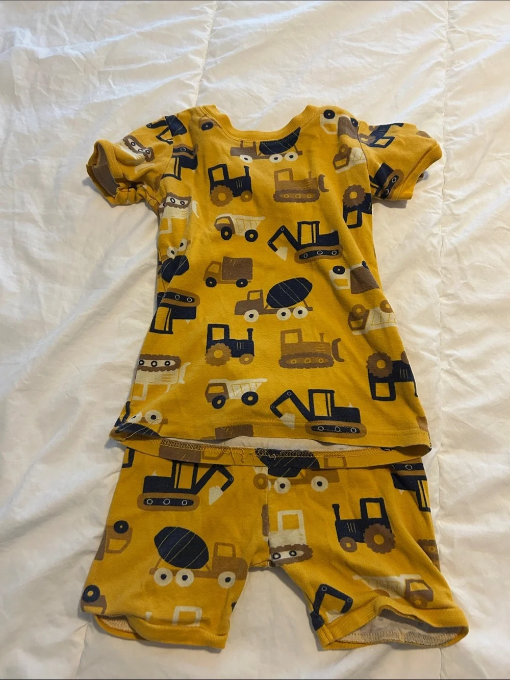 Old Navy Yellow Construction Truck Pajama Top